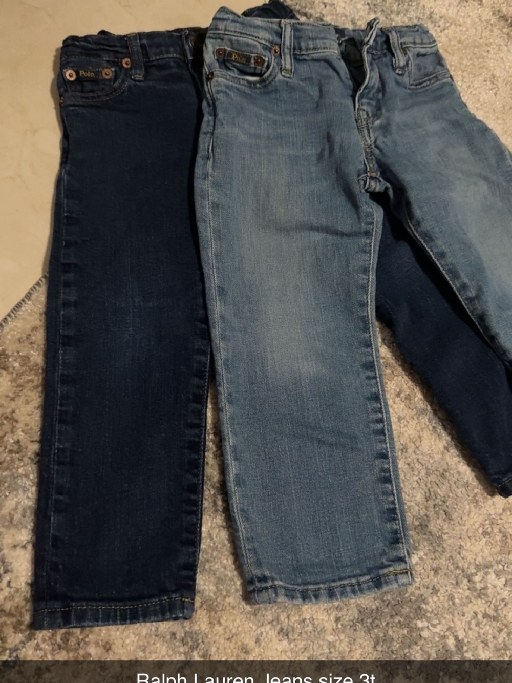 Polo by Ralph Lauren Boys' Slim Straight Jeans in Dark and Light Blue